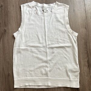 J. Crew Classic White Shell Top Muscle